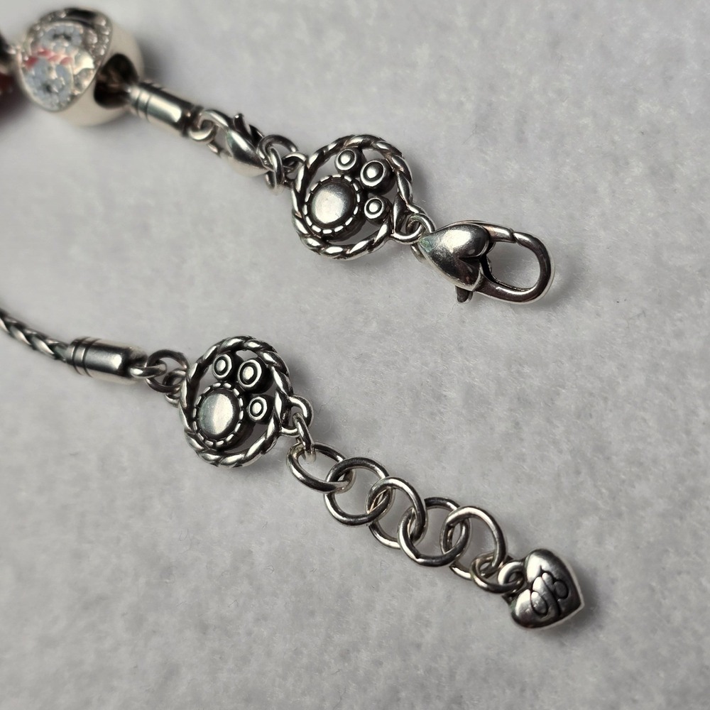 Brighton Christmas Charm Bracelet Silver Tone Snowman Tree Ho Ho Ho Crystal 8" - Picture 5 of 8